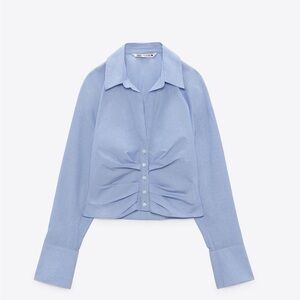 Zara cropped button up